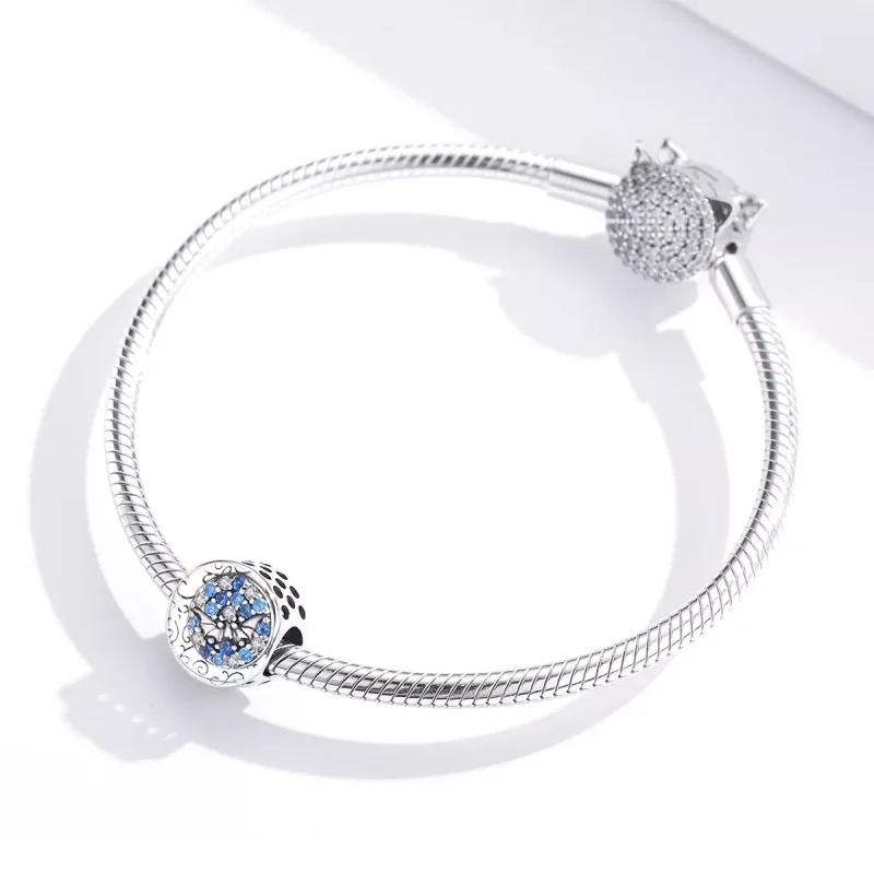 (bild till) Pandora Stil Berlock Blue Stone Mysterious Bat - Scc1554 - View 2