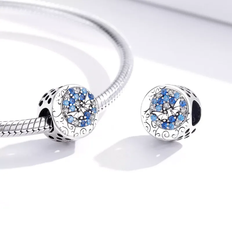 (bild till) Pandora Stil Berlock Blue Stone Mysterious Bat - Scc1554 - View 4