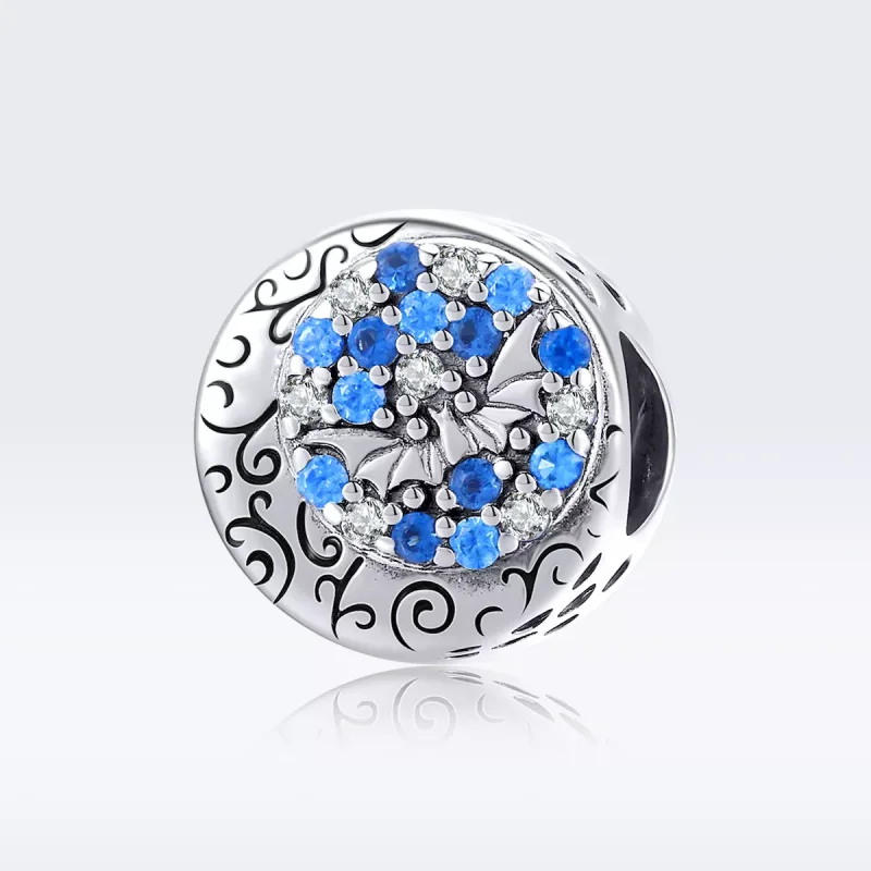(bild till) Pandora Stil Berlock Blue Stone Mysterious Bat - Scc1554 - View 5