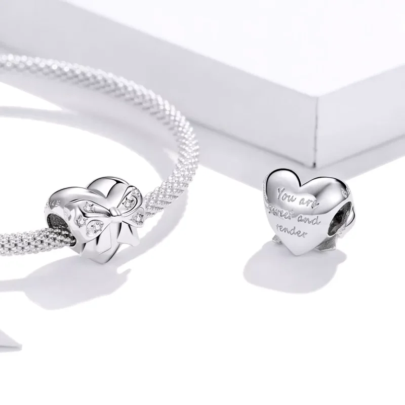 (bild till) Pandora Stil Berlock Bow & Love Heart - Bsc381 - View 4