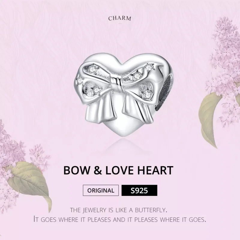 (bild till) Pandora Stil Berlock Bow & Love Heart - Bsc381 - View 6