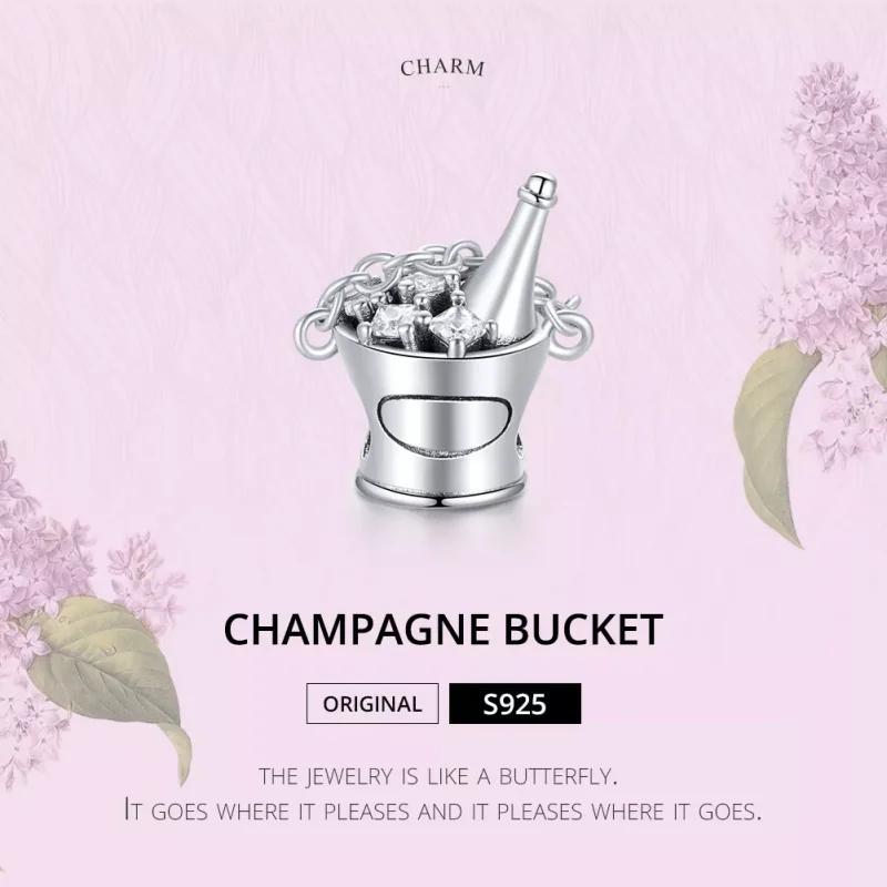 (bild till) Pandora Stil Berlock Champagne Hink - Scc1687 - View 6