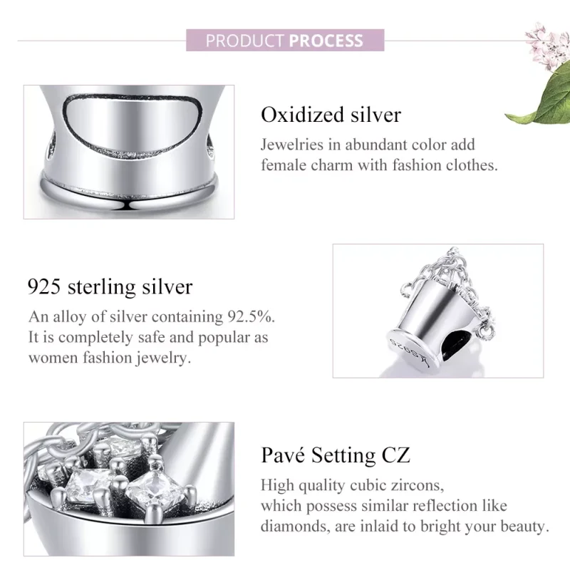 (bild till) Pandora Stil Berlock Champagne Hink - Scc1687 - View 8