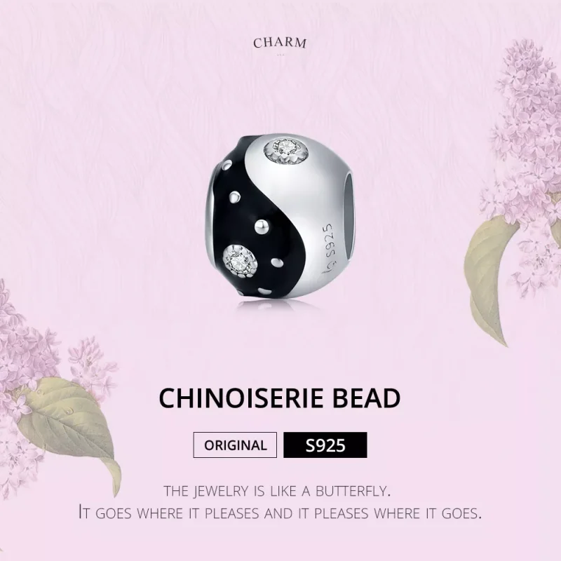 (bild till) Pandora Stil Berlock Chinoiserie Yin Yang - Bsc192 - View 6