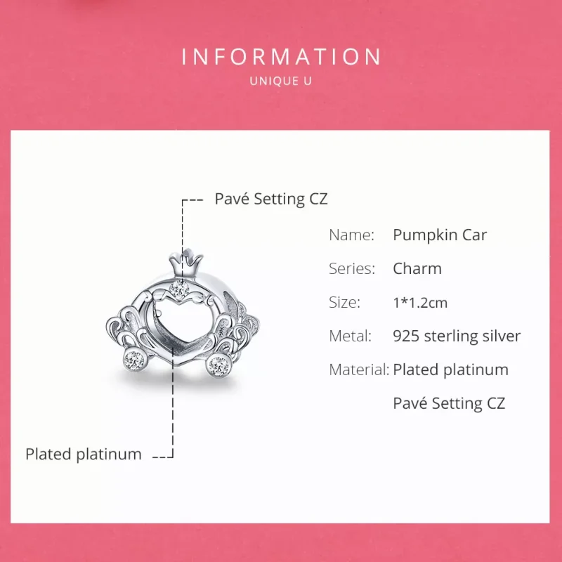 (bild till) Pandora Stil Berlock Cinderellas Pumpabil - Bsc270 - View 6