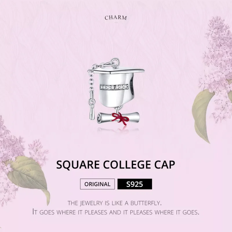 (bild till) Pandora Stil Berlock College Graduation Cap - Bsc357 - View 6