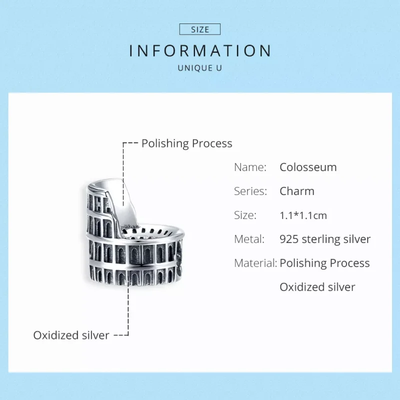(bild till) Pandora Stil Berlock Colosseum - Scc1543 - View 6