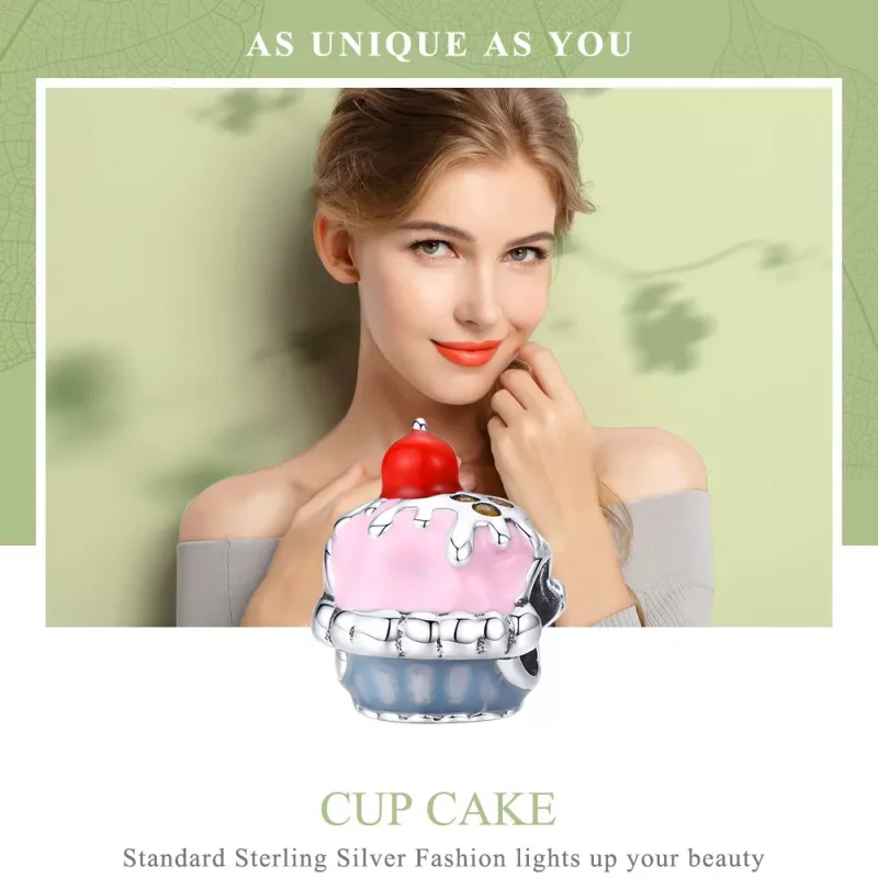 (bild till) Pandora Stil Berlock Cup Cake - Scc1084 - View 2
