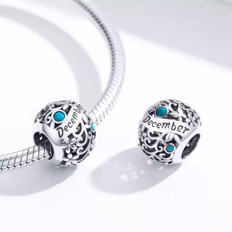 (bild till) Pandora Stil Berlock December Birthstone - Scc1385-12 - View 2