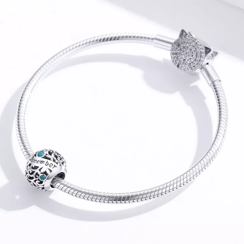(bild till) Pandora Stil Berlock December Birthstone - Scc1385-12 - View 3