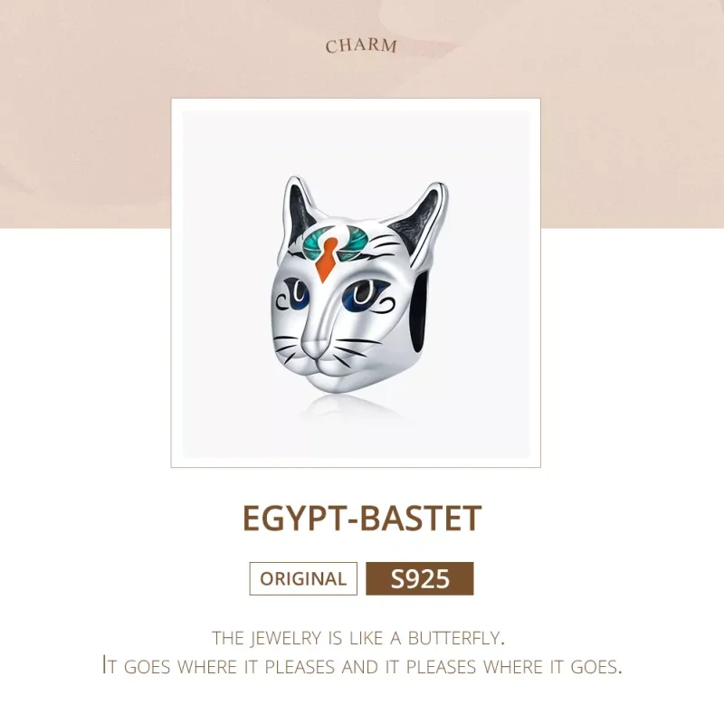(bild till) Pandora Stil Berlock Egypten - Cat God Besti - Scc1859 - View 6