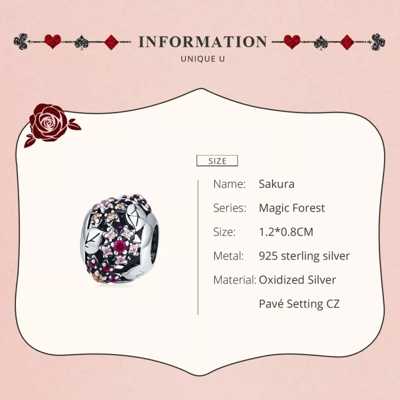 (bild till) Pandora Stil Berlock Elegant Cherry Blossom - Scc1446 - View 7