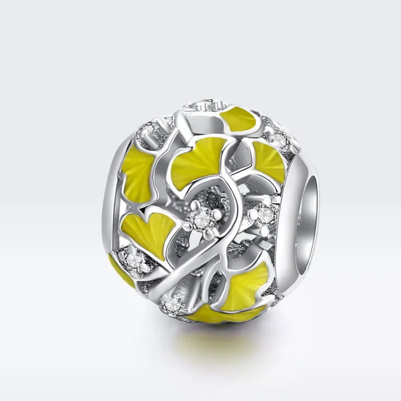 (bild till) Pandora Stil Berlock Eleganta Ginkgo -Löv - Bsc334 - View 5