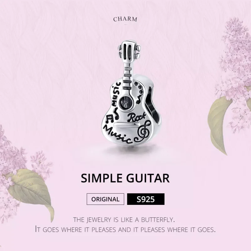 (bild till) Pandora Stil Berlock Enkel Gitarr - Scc1708 - View 6