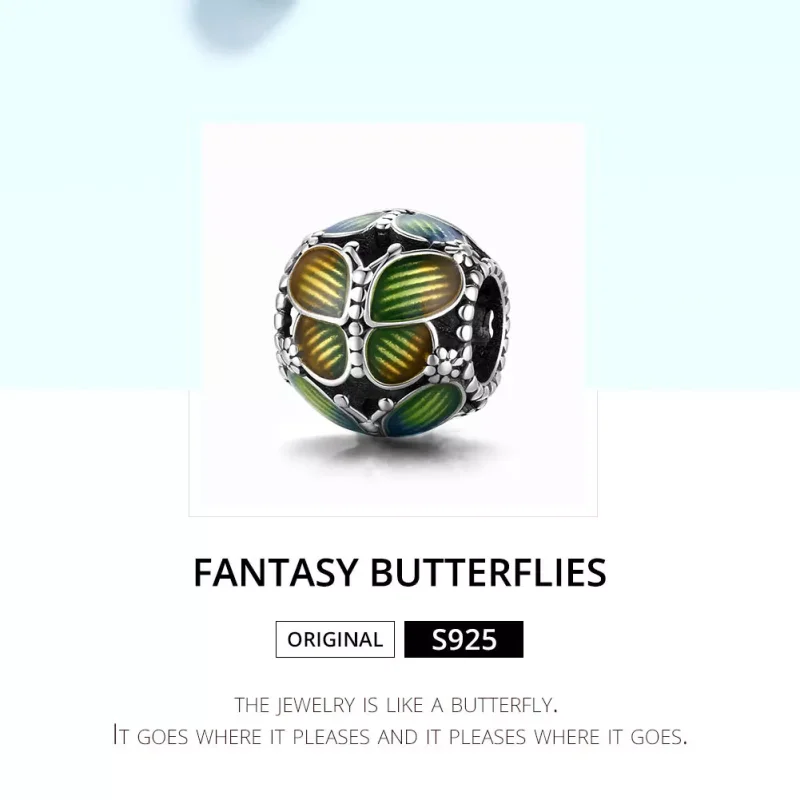 (bild till) Pandora Stil Berlock Fantasy Fjärilar - Scc1705 - View 6