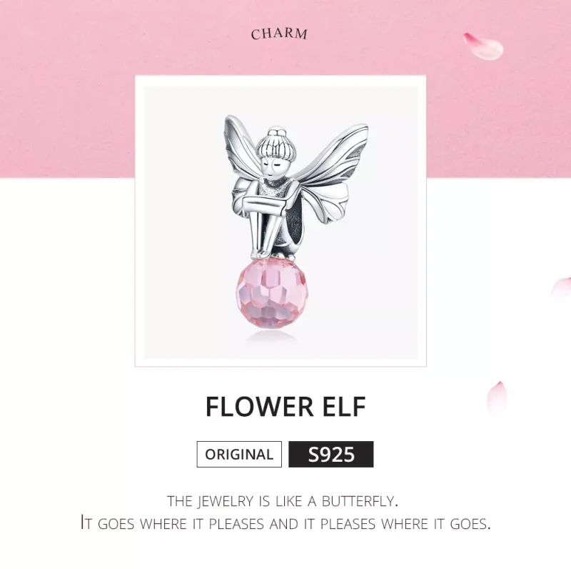 (bild till) Pandora Stil Berlock Flower Elf - Scc1483 - View 5