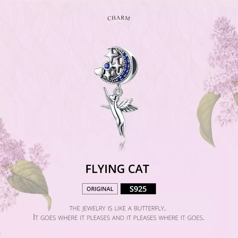 (bild till) Pandora Stil Berlock Flygande Katt - Scc1551 - View 6