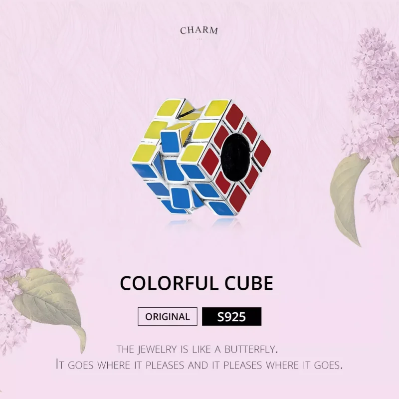 (bild till) Pandora Stil Berlock Färgglad Kub - Scc1640 - View 6