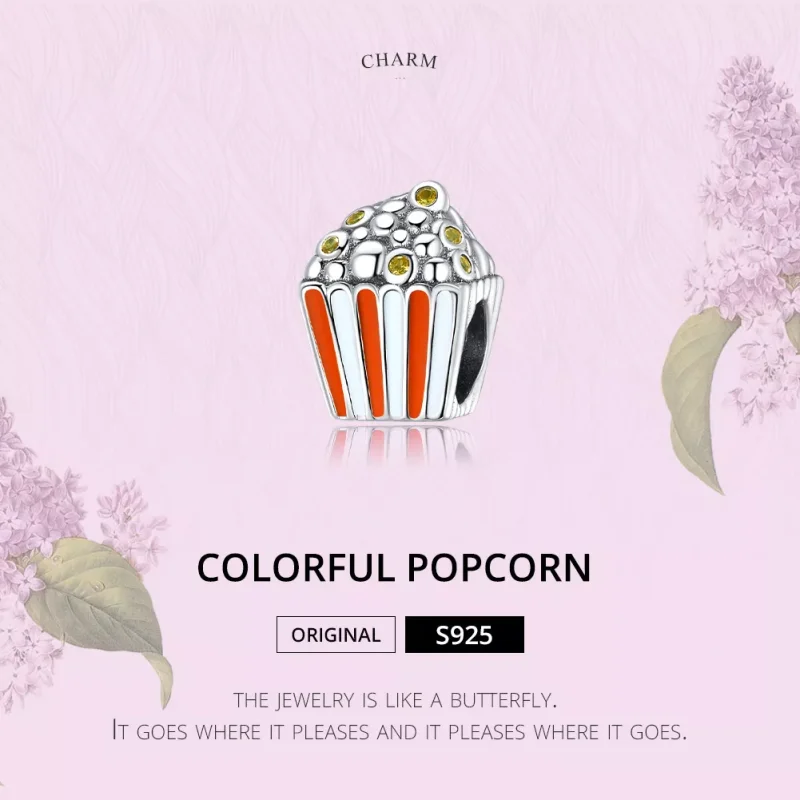 (bild till) Pandora Stil Berlock Färgglada Popcorn - Scc1596 - View 6