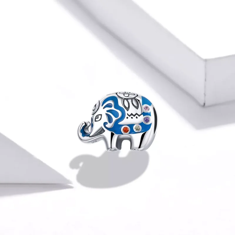 (bild till) Pandora Stil Berlock Färgglada Spirande Elefant - Scc1821 - View 2