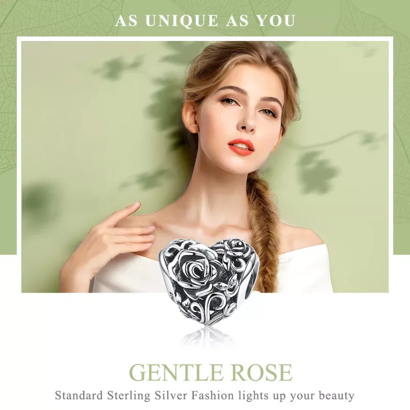 (bild till) Pandora Stil Berlock Gentle Rose - Scc790 - View 6