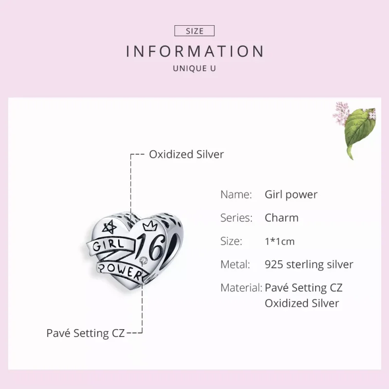 (bild till) Pandora Stil Berlock Girl Power Sweet 16 - Scc1437 - View 7