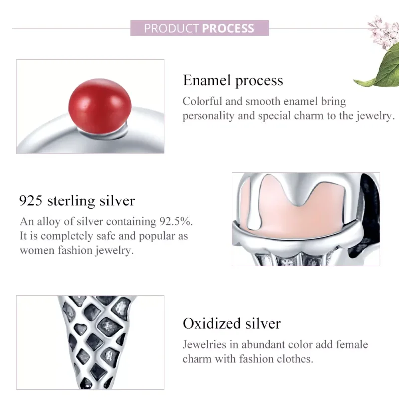 (bild till) Pandora Stil Berlock Glass - Scc1533 - View 8
