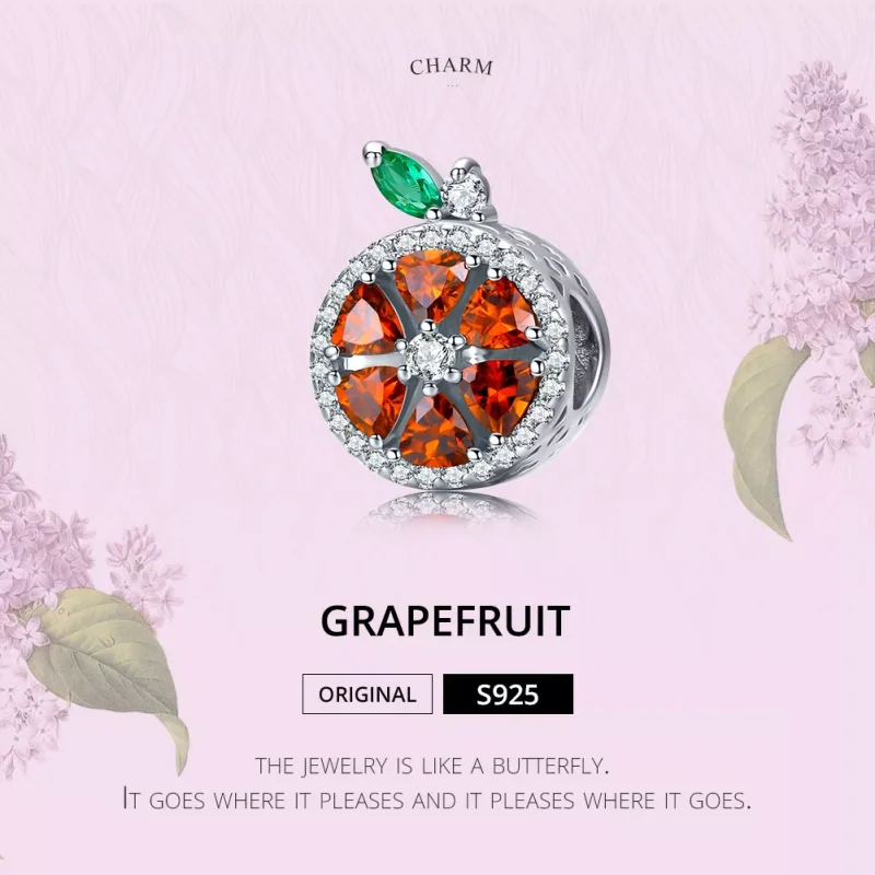 (bild till) Pandora Stil Berlock Grapefrukt - Scc1277 - View 2