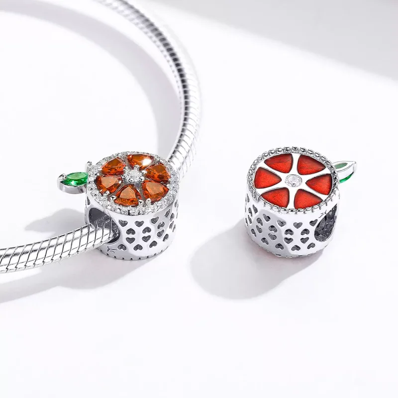 (bild till) Pandora Stil Berlock Grapefrukt - Scc1277 - View 4