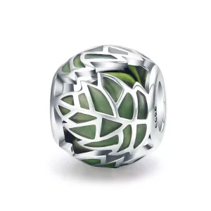 (bild till) Pandora Stil Berlock Gröna Blad Är Kär - Scc524