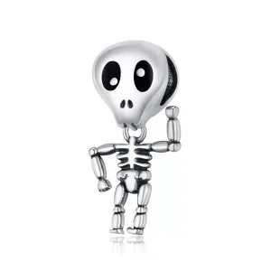 (bild till) Pandora Stil Berlock Halloween Skalle Man - Scc1617