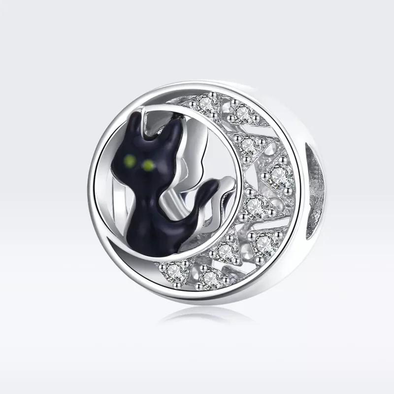 (bild till) Pandora Stil Berlock Halloween Svart Katt - Bsc325 - View 5