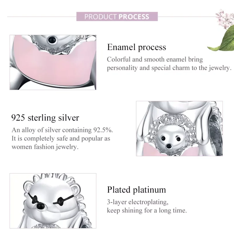 (bild till) Pandora Stil Berlock Hedgehog Mamma - Bsc239 - View 8