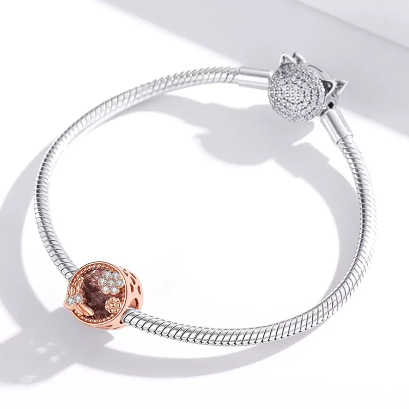 (bild till) Pandora Stil Berlock Hemlig Trädgård 14 Karat Roséguld - Bsc389 - View 3