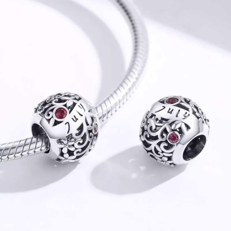 (bild till) Pandora Stil Berlock Juli Granat Birthstone - Scc1385-7 - View 2