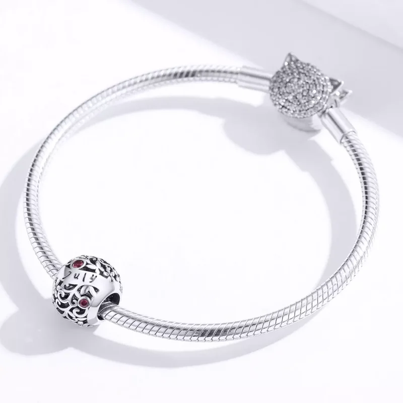 (bild till) Pandora Stil Berlock Juli Granat Birthstone - Scc1385-7 - View 3