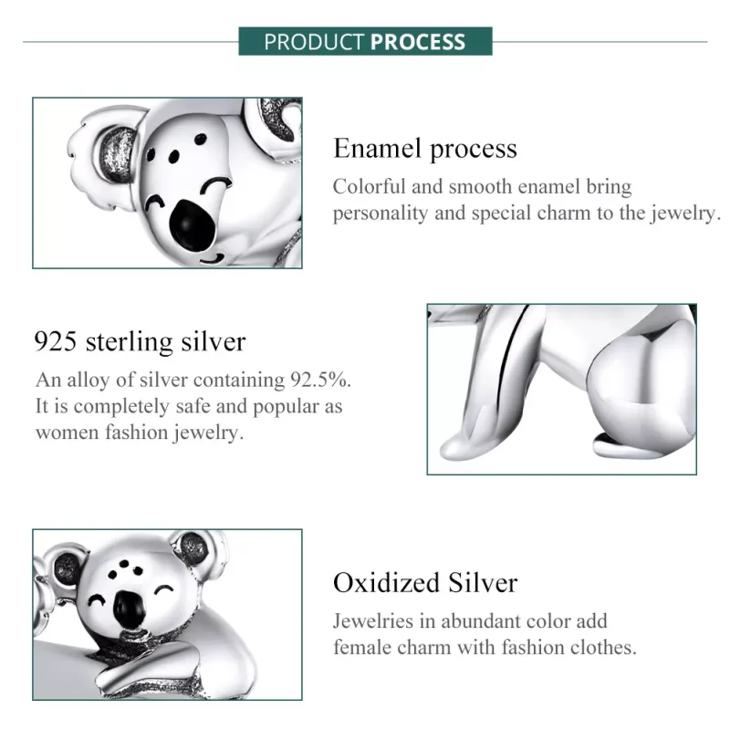 (bild till) Pandora Stil Berlock Koala Med Barn - Bsc260 - View 7