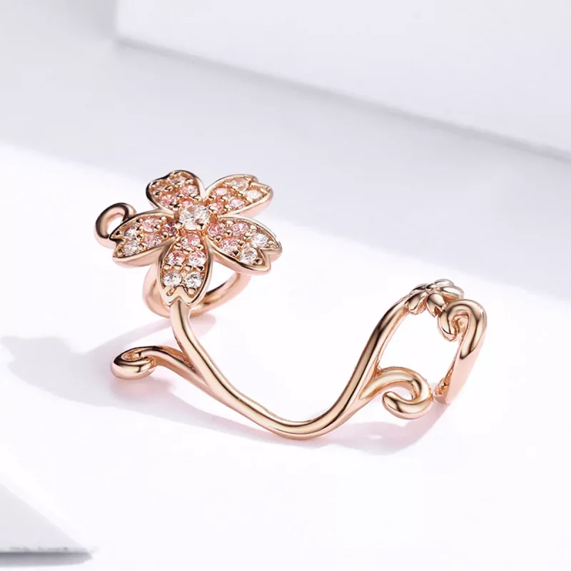 (bild till) Pandora Stil Berlock Körsbärsblommor 14 Karat Roséguld - Scc1033-C - View 2