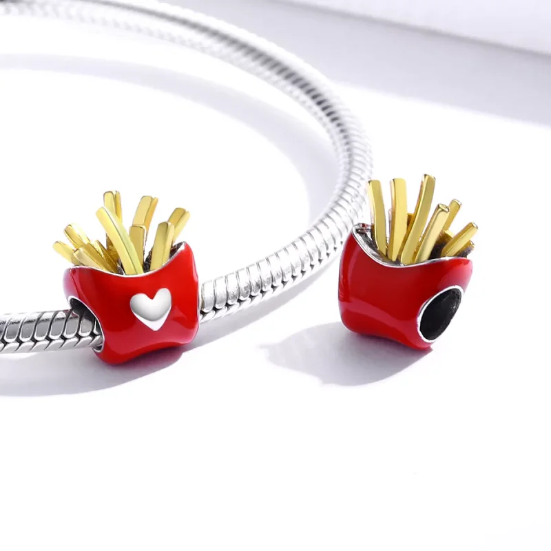(bild till) Pandora Stil Berlock Läckra Pommes Frites - Scc1606 - View 4