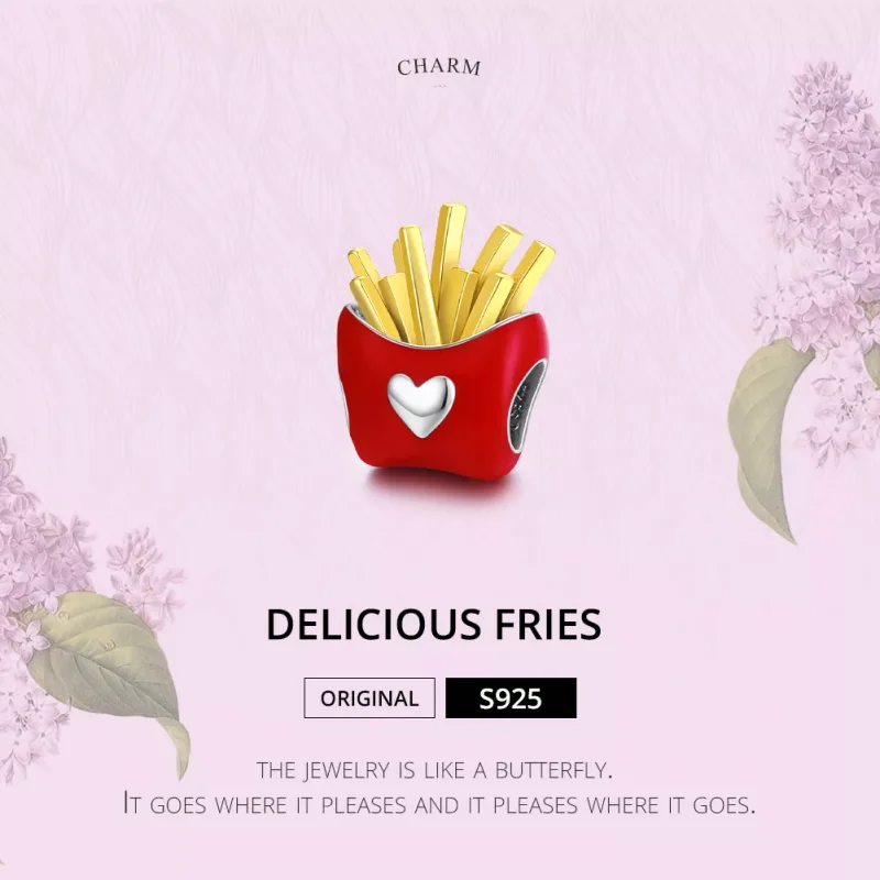(bild till) Pandora Stil Berlock Läckra Pommes Frites - Scc1606 - View 6