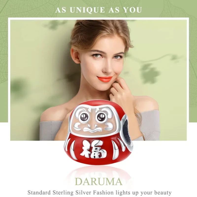 (bild till) Pandora Stil Berlock Lilla Daruma - Scc1087 - View 2