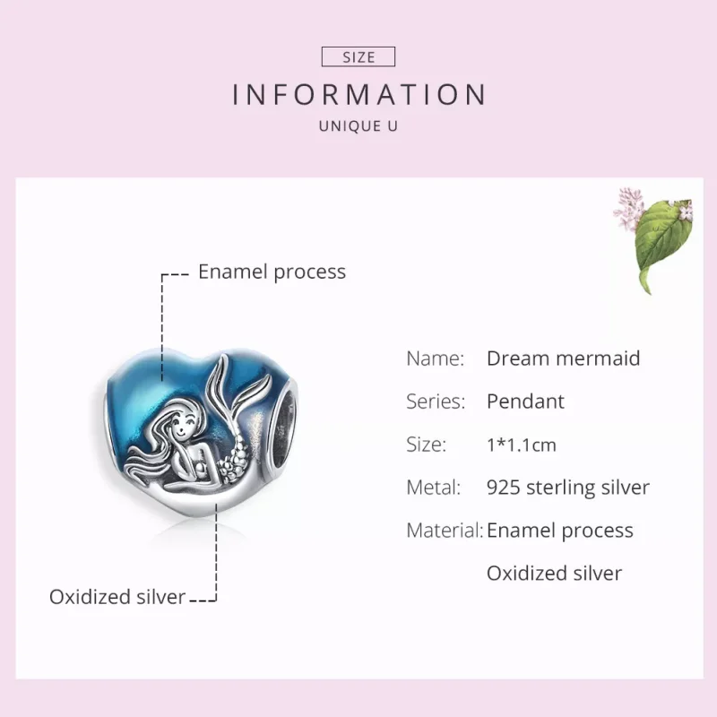 (bild till) Pandora Stil Berlock Little Mermaid Dream - Scc1801 - View 7