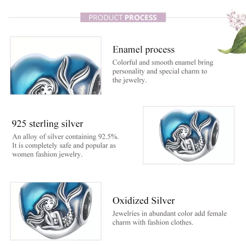 (bild till) Pandora Stil Berlock Little Mermaid Dream - Scc1801 - View 8