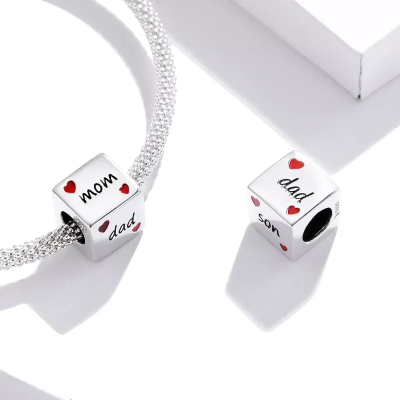 (bild till) Pandora Stil Berlock Love Family Dice - Scc1672 - View 4