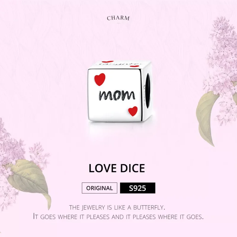 (bild till) Pandora Stil Berlock Love Family Dice - Scc1672 - View 6