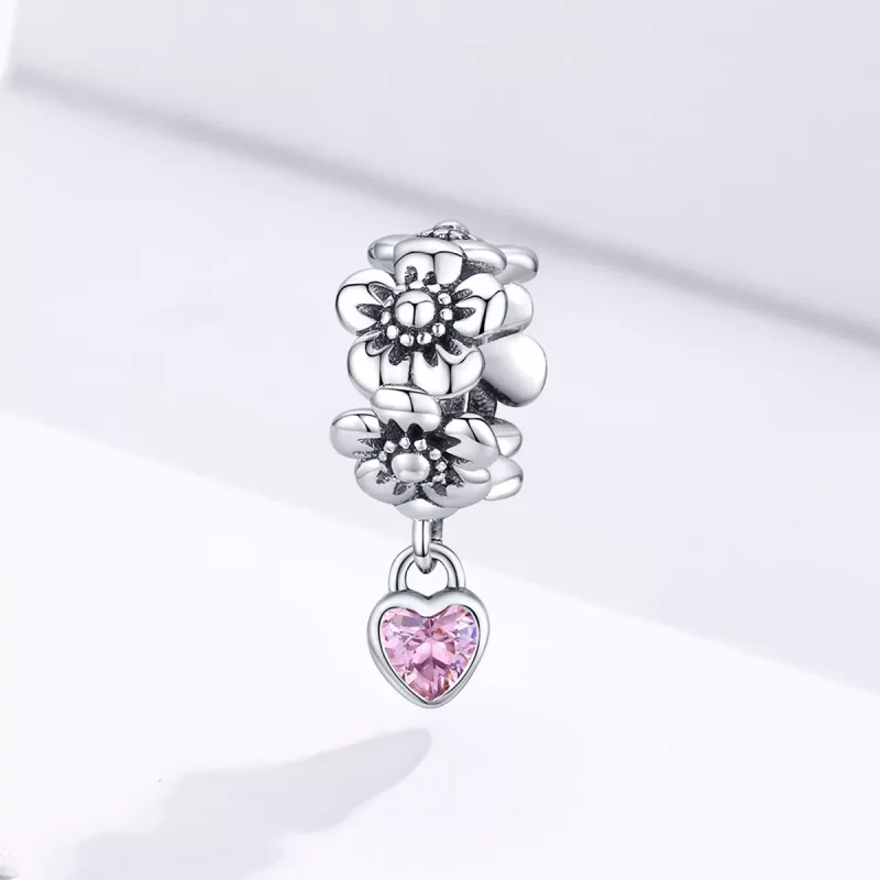 (bild till) Pandora Stil Berlock Love Flower - Scc1485 - View 2