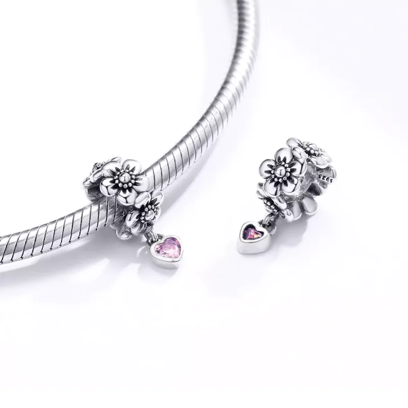 (bild till) Pandora Stil Berlock Love Flower - Scc1485 - View 4