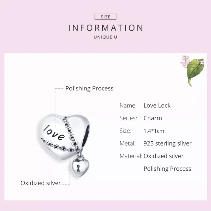 (bild till) Pandora Stil Berlock Love Lock - Scc1553 - View 7