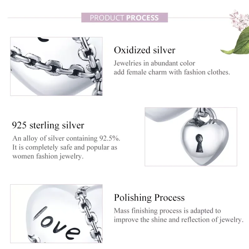(bild till) Pandora Stil Berlock Love Lock - Scc1553 - View 8