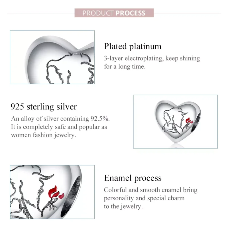 (bild till) Pandora Stil Berlock Love Sketch - Bsc321 - View 7